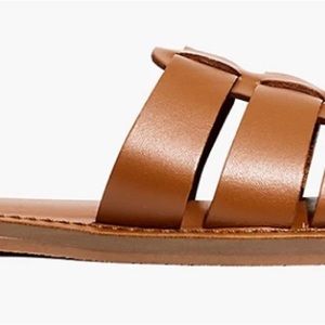 Madewell The Boardwalk Fisherman Slide Sandal in Leather